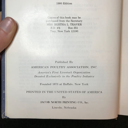 The American Standard of Perfection - American Poultry Association - 1980
