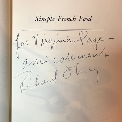 Simple French Food - Richard Olney - Signed - 1st Edition - 1974