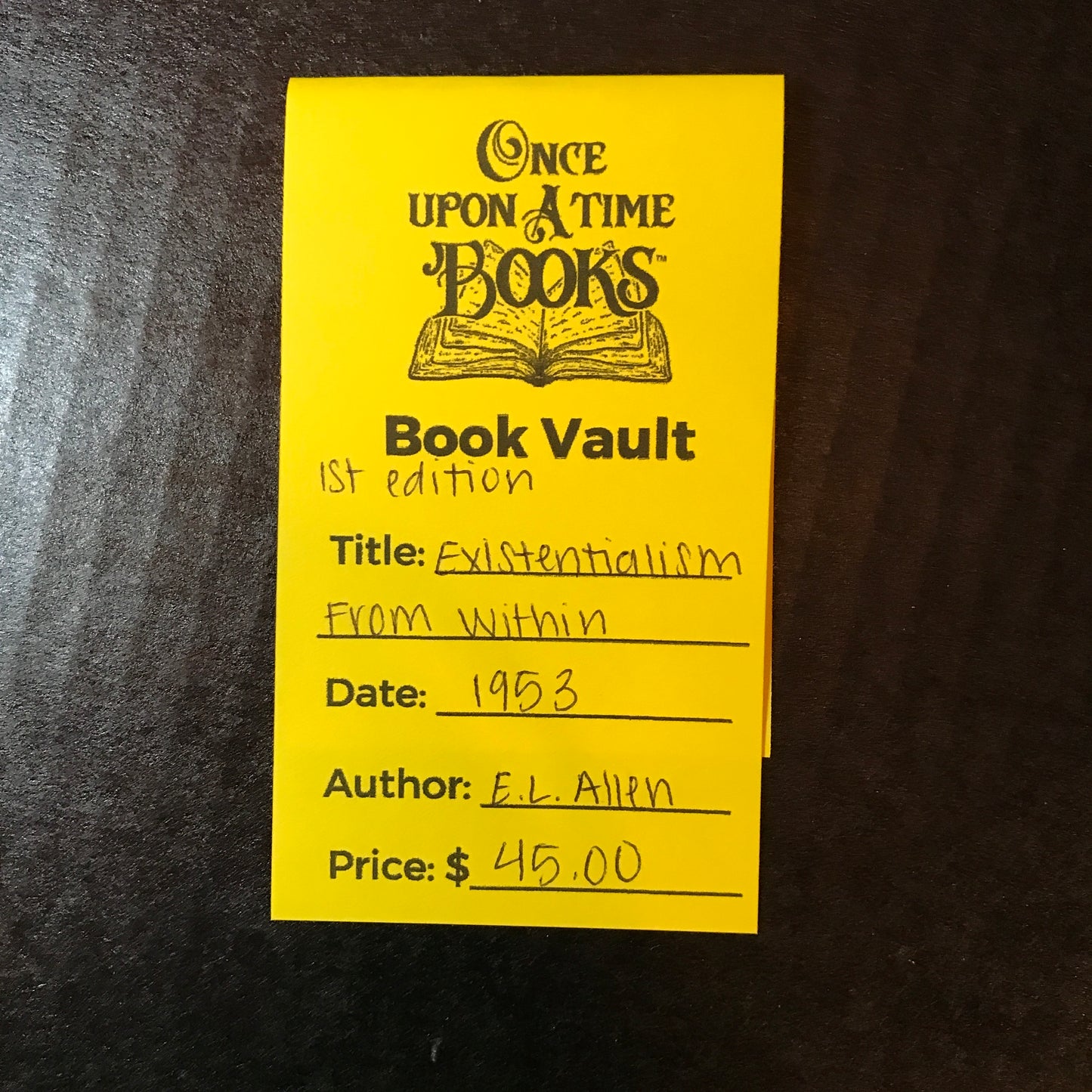 Existentialism from Within - E. L. Allen - 1st Edition - 1953