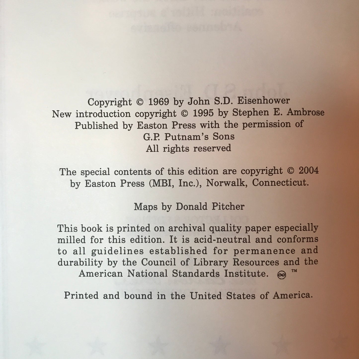 The Bitter Woods - John S. D. Eisenhower - Easton Press - 2004