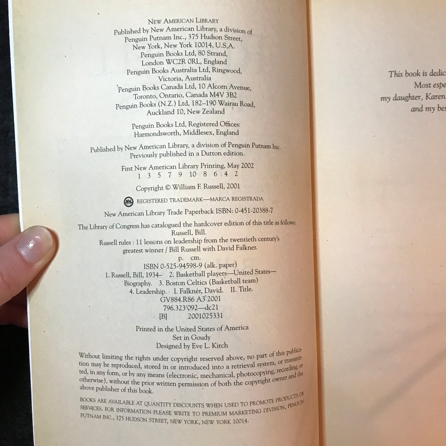 Russell Rules - Bill Russell, Alan Hilburg, and David Falkner - Signed - 1st Print - 2002