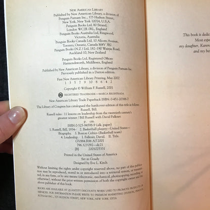 Russell Rules - Bill Russell, Alan Hilburg, and David Falkner - Signed - 1st Print - 2002