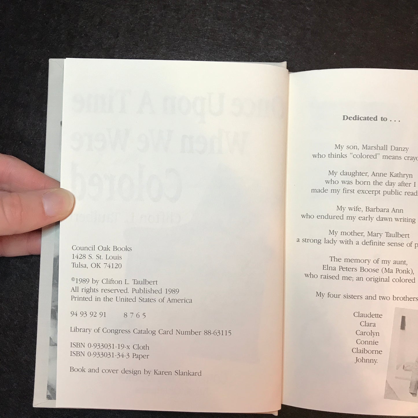 Once Upon A Time When We Were Colored - Clifton L. Taulbert - Signed - 1989