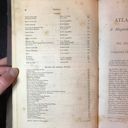 The Atlantic Monthly - Published by Ticknor and Fields - Volume 17 - 1866