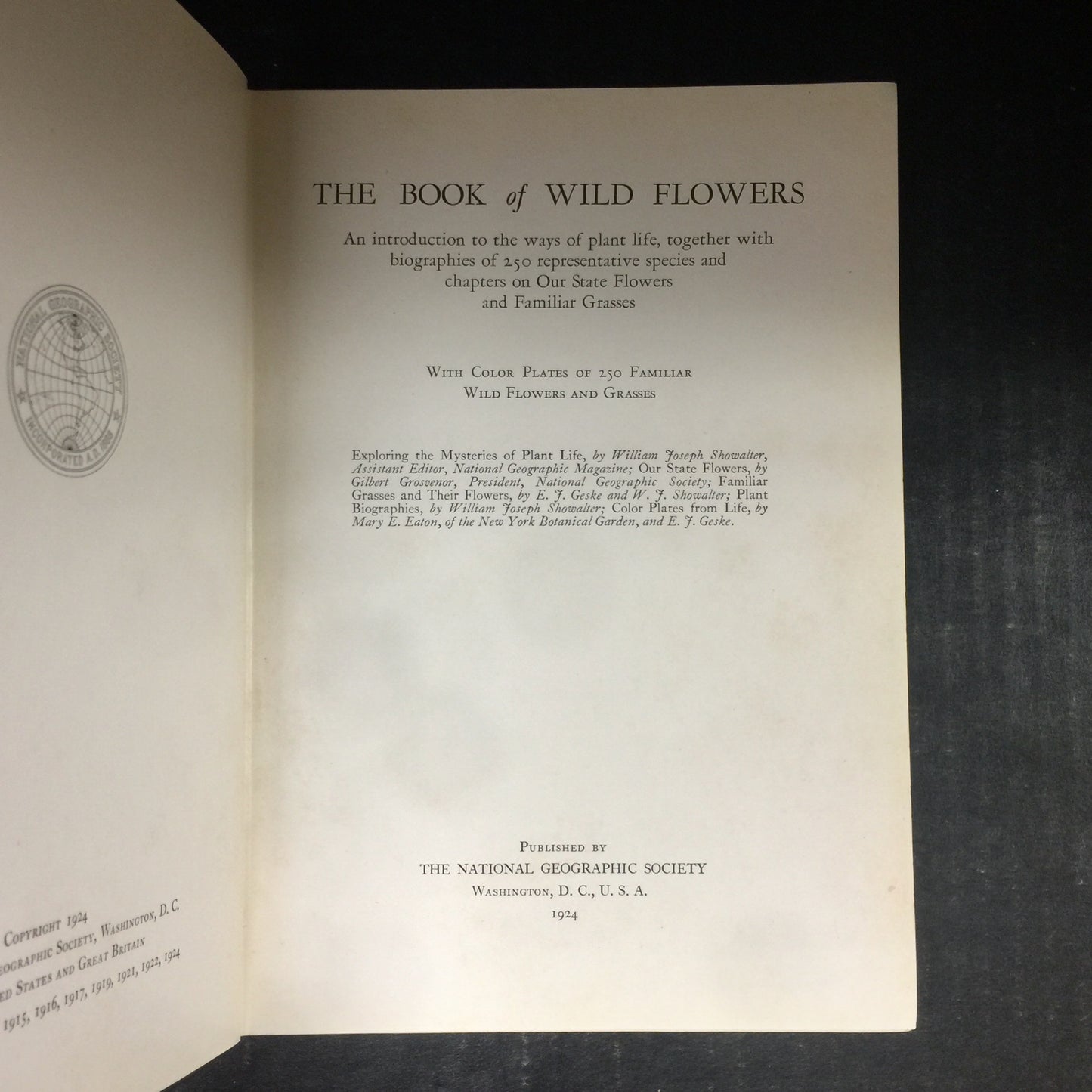 The Book of Wild Flowers - National Geographic Society - 1924