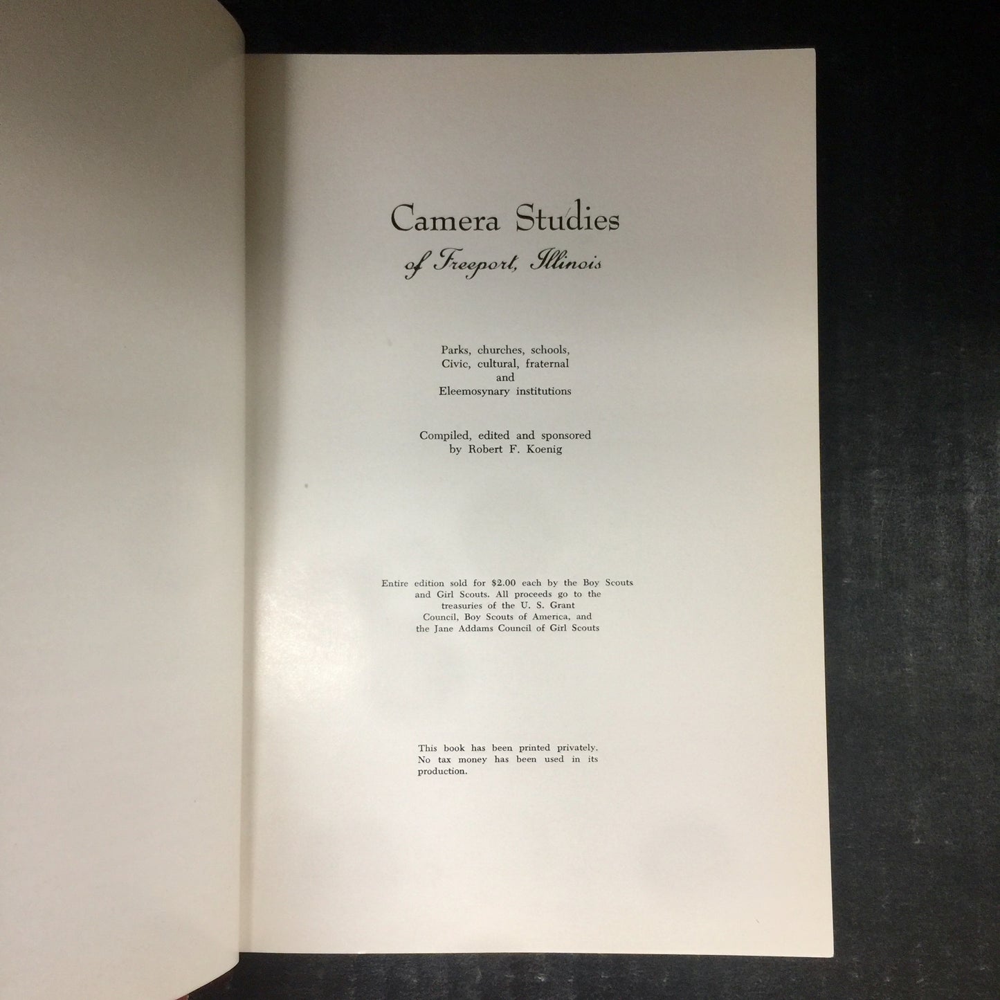 Camera Studies of Freeport, Illinois - Robert F. Koenig - Memorabilia Included - 1954