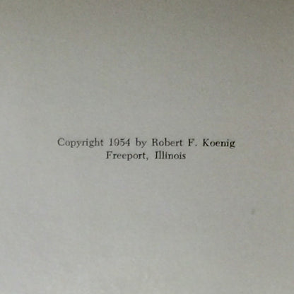 Camera Studies of Freeport, Illinois - Robert F. Koenig - Memorabilia Included - 1954