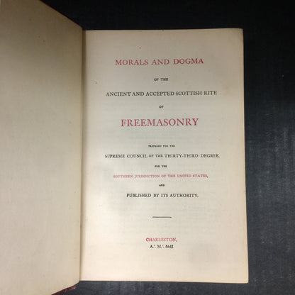 Morals and Dogma - Freemasonry - 1919