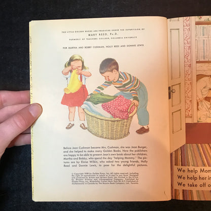 We Help Mommy - Jean Cushman - 'A' Print - 1959