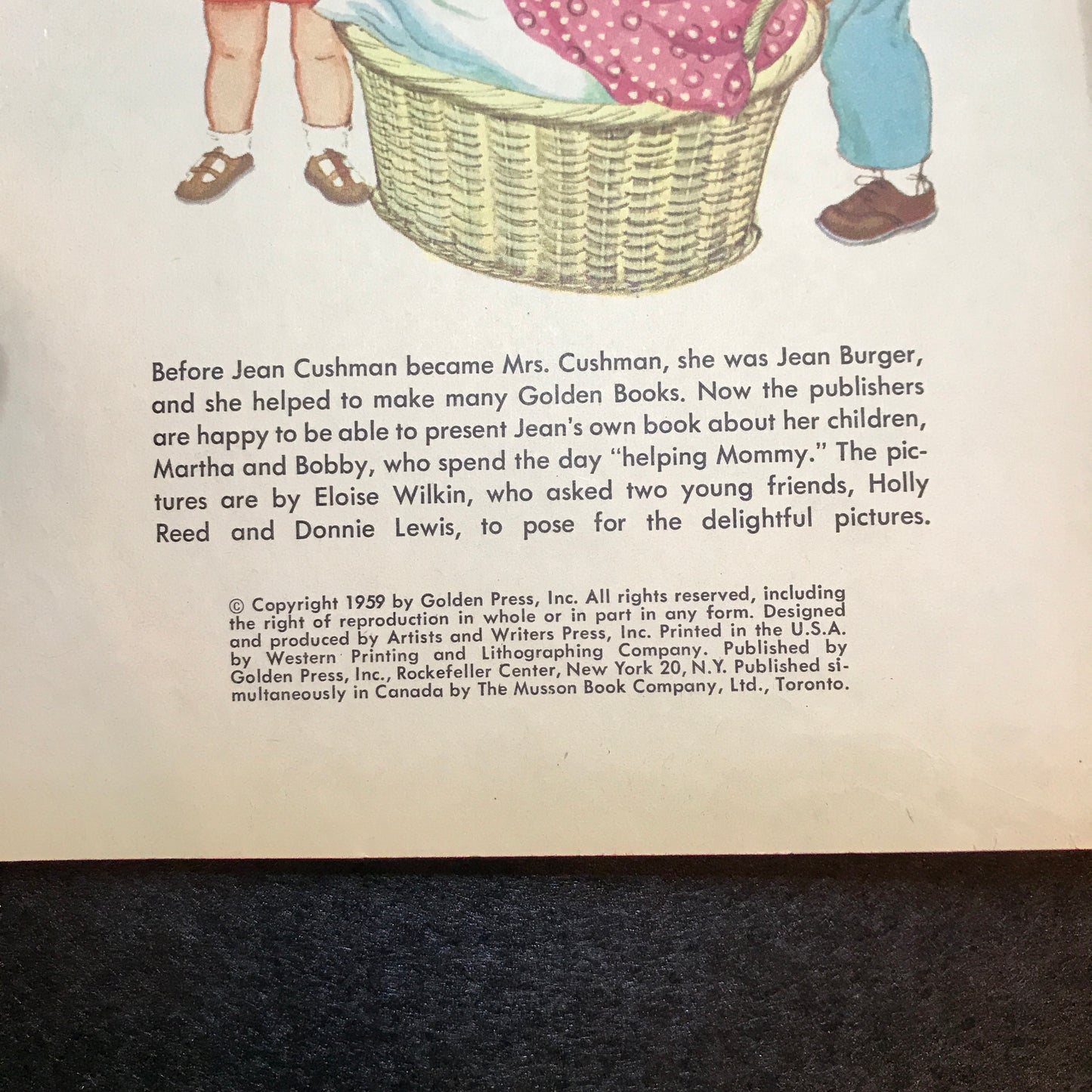 We Help Mommy - Jean Cushman - 'A' Print - 1959