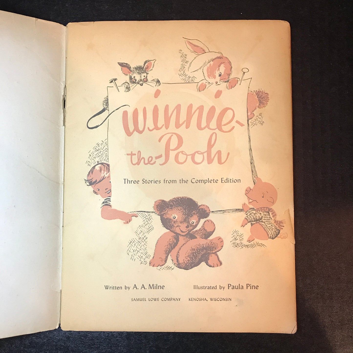 Winnie The Pooh - A. A. Milne - Illustrated by Paula Pine - 1946