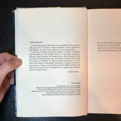 The Story of Atomic Energy - Laura Fermi - Stated 1st - 1961