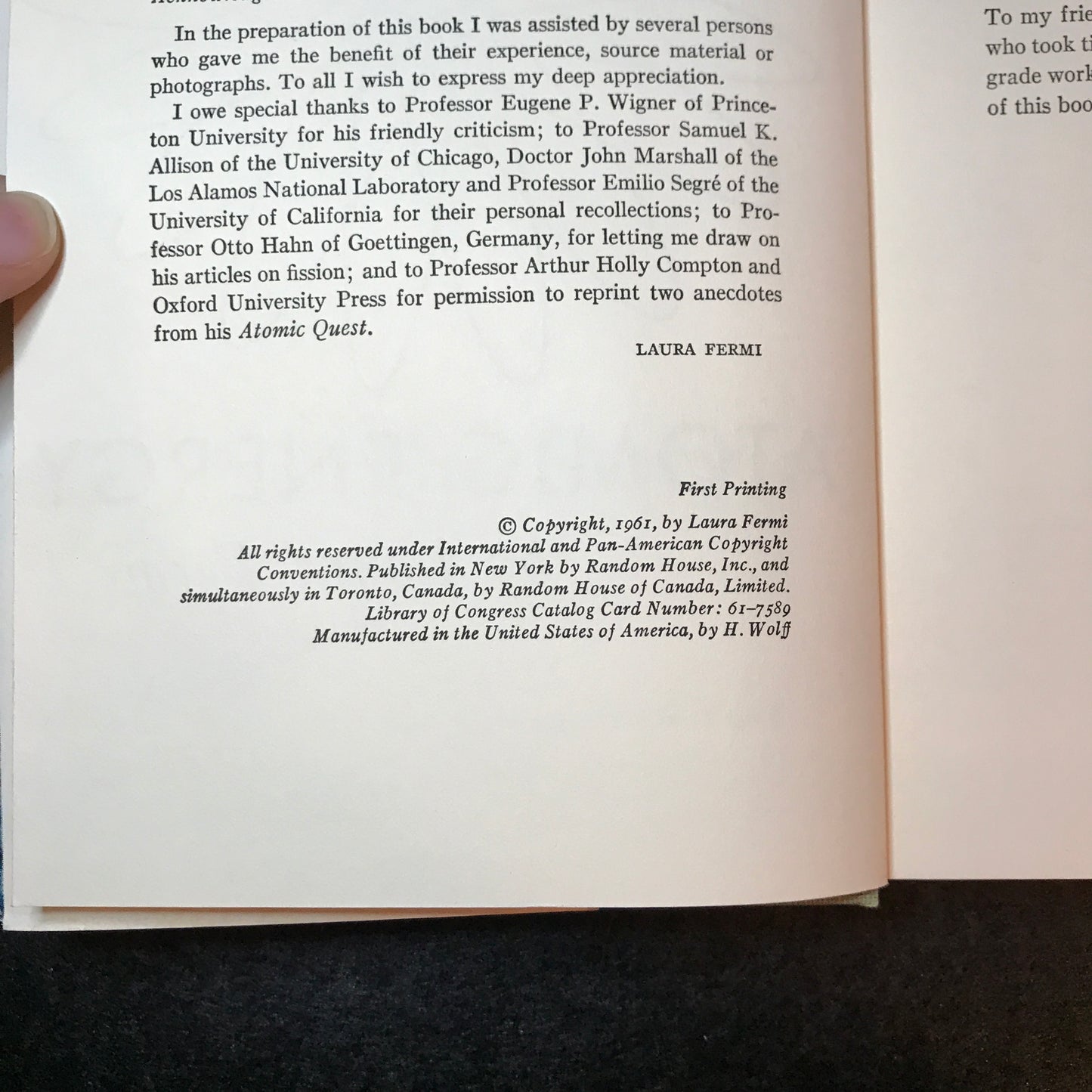 The Story of Atomic Energy - Laura Fermi - Stated 1st - 1961
