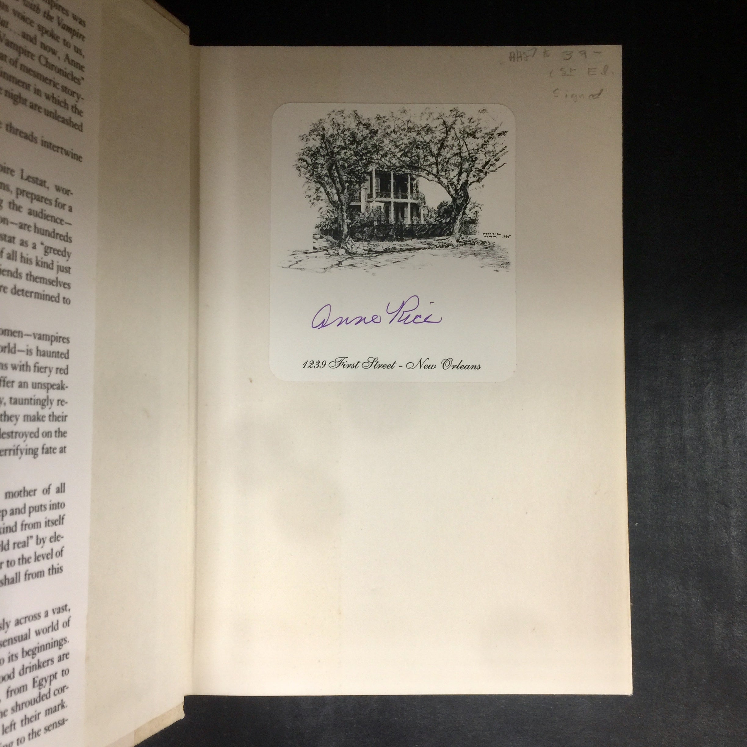 *Signed* The Queen of the Damned - Anne Rice (True 1st hotsell edition 1st print) 1988