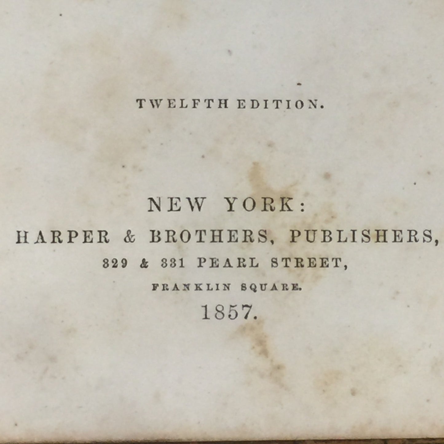 Treatise on Algebra - Elias Loomis - Twelfth Edition - Spine Damage - 1857