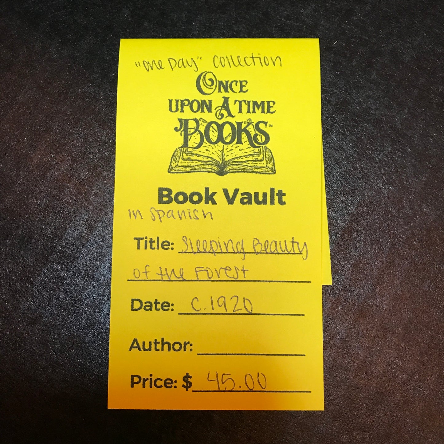 Sleeping Beauty of the Forest - "One Day" Collection - c. 1920