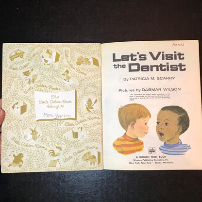 Let's Visit The Dentist - Patricia M. Scarry - 'A' Print - 1970
