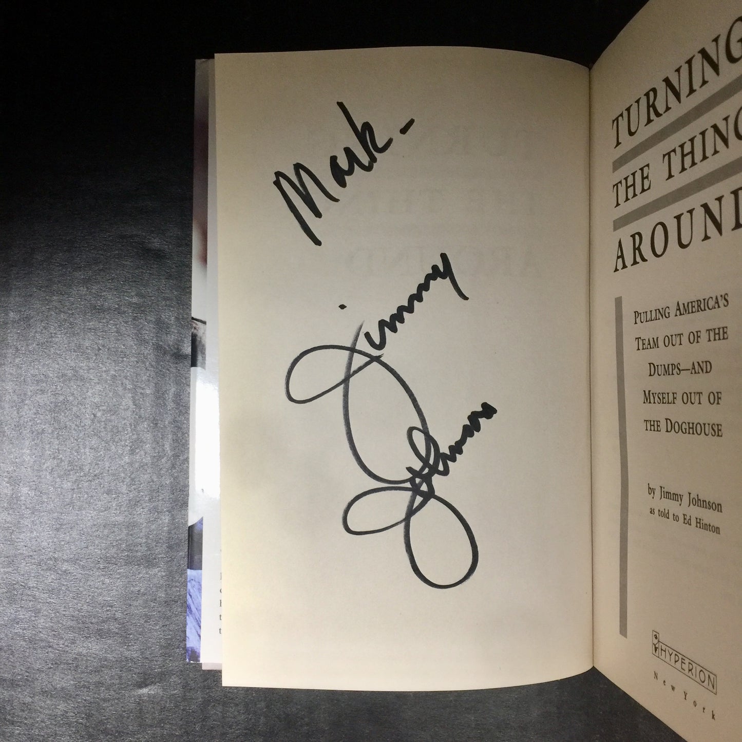 Turning The Thing Around - Jimmy Johnson - Signed - First Edition - 1993