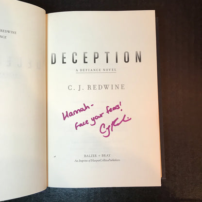 Deception - C. J. Redwine - Signed - 1st Edition - 2013