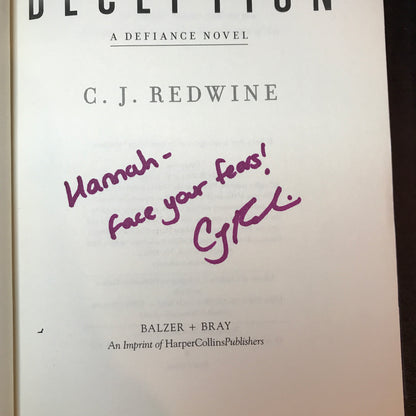 Deception - C. J. Redwine - Signed - 1st Edition - 2013