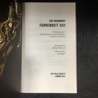 Fahrenheit 451 - Ray Bradbury - UK Edition - Folio Society - Second Printing - 2012