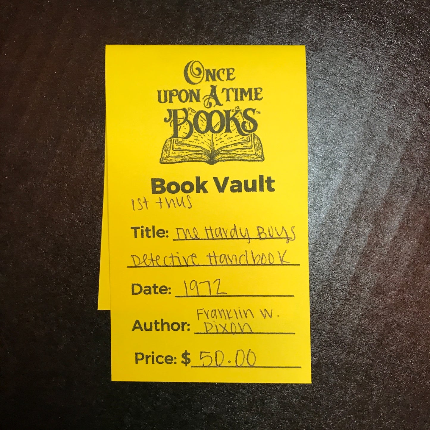 The Hardy Boys Detective Handbook - Franklin W. Dixon - 1st Thus - 1972