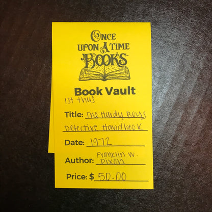 The Hardy Boys Detective Handbook - Franklin W. Dixon - 1st Thus - 1972