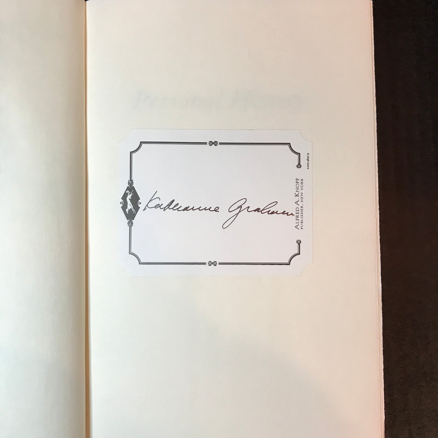 Personal History - Katharine Graham - Signed - 1st Edition - 1997