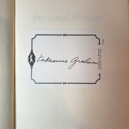 Personal History - Katharine Graham - Signed - 1st Edition - 1997