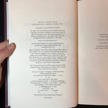 Personal History - Katharine Graham - Signed - 1st Edition - 1997