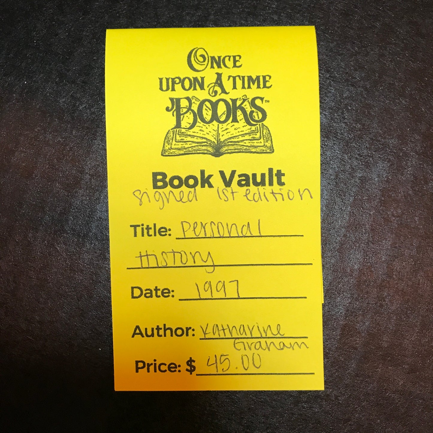 Personal History - Katharine Graham - Signed - 1st Edition - 1997
