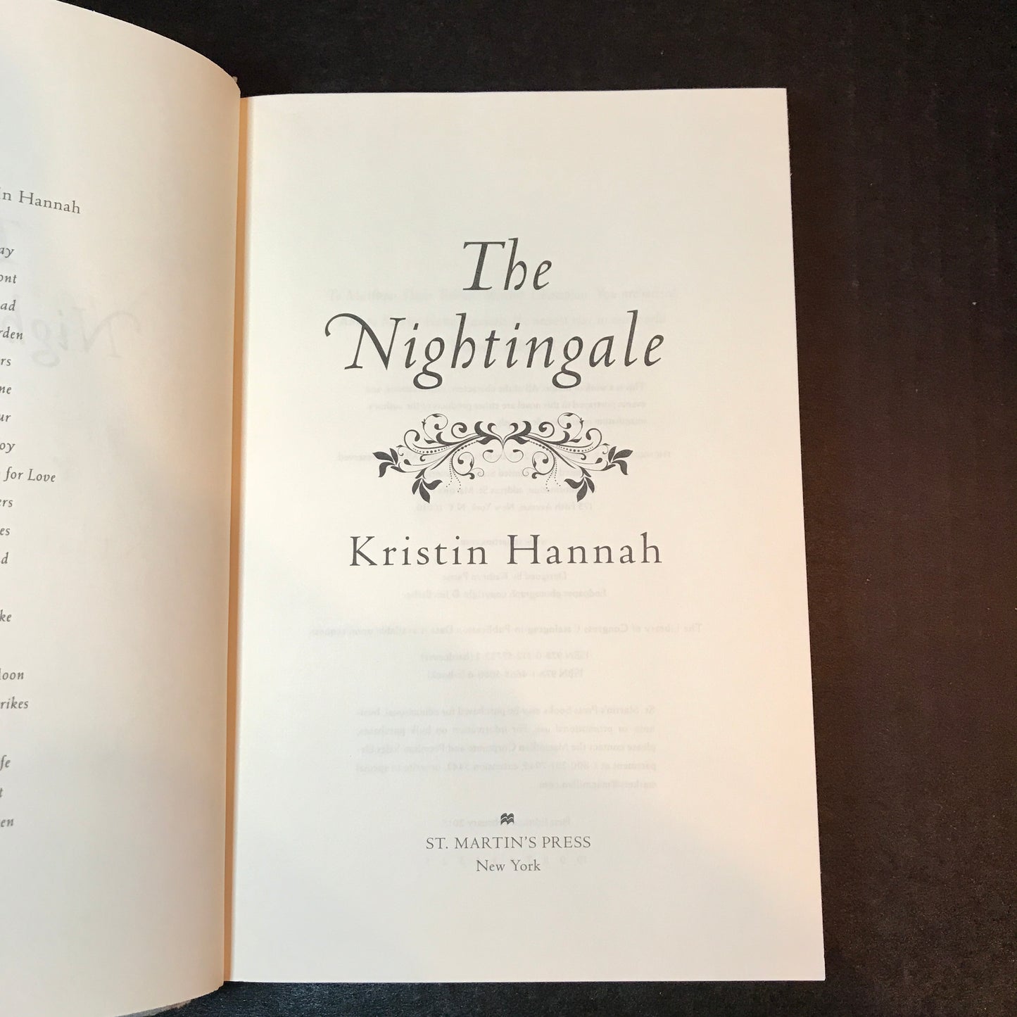 The Nightingale - Kristin Hannah - Signed - 1st Edition - 2015