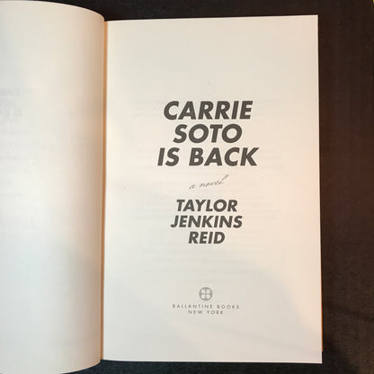 Carrie Soto Is Back - Taylor Jenkins Reid - Signed - 1st Edition - 2022