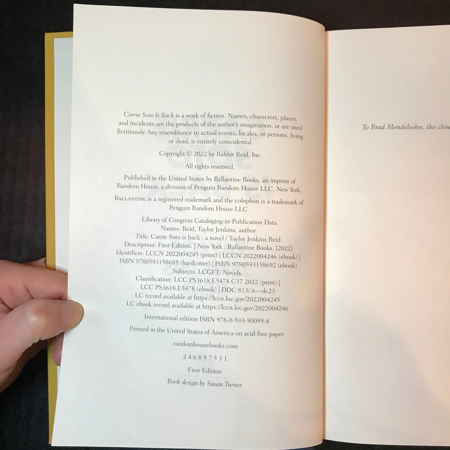 Carrie Soto Is Back - Taylor Jenkins Reid - Signed - 1st Edition - 2022