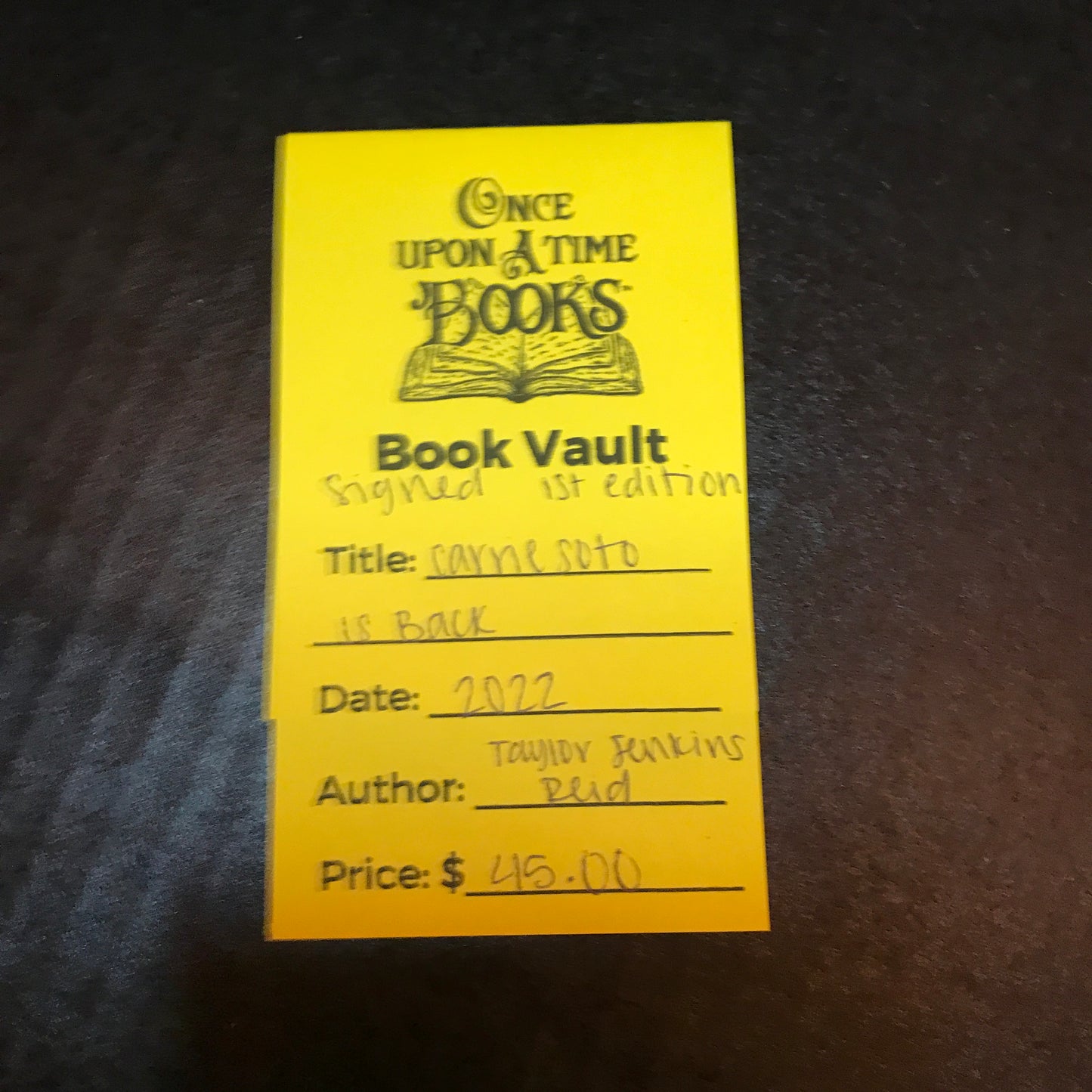 Carrie Soto Is Back - Taylor Jenkins Reid - Signed - 1st Edition - 2022