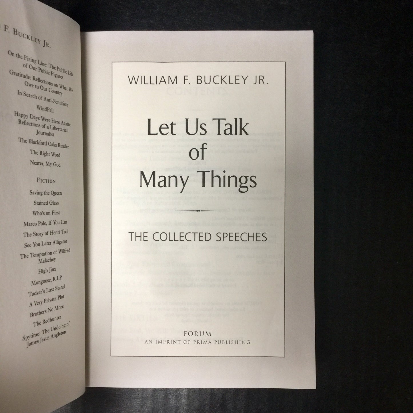 Let Us Talk Of Many Things - William F. Buckley Jr. - Signed - 2000