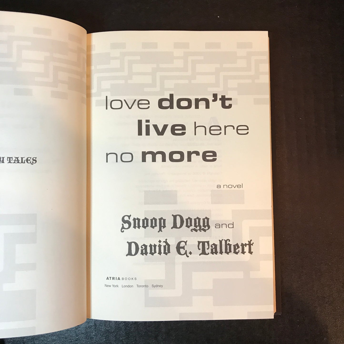 Love Don't Live Here No More - Snoop Dogg and David E. Talbert - Signed - 1st Edition - 2006