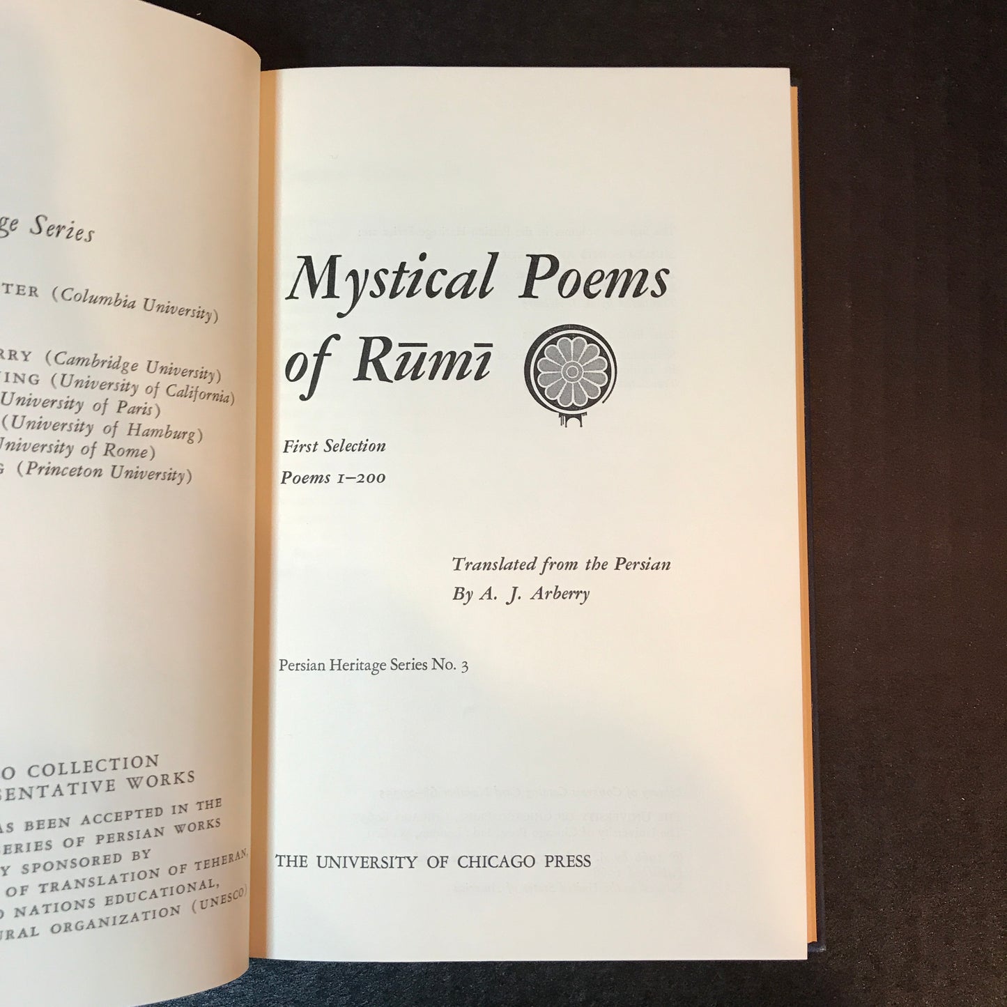 Mystical Poems of Rūmī - Translated by A. J. Arberry - 1968