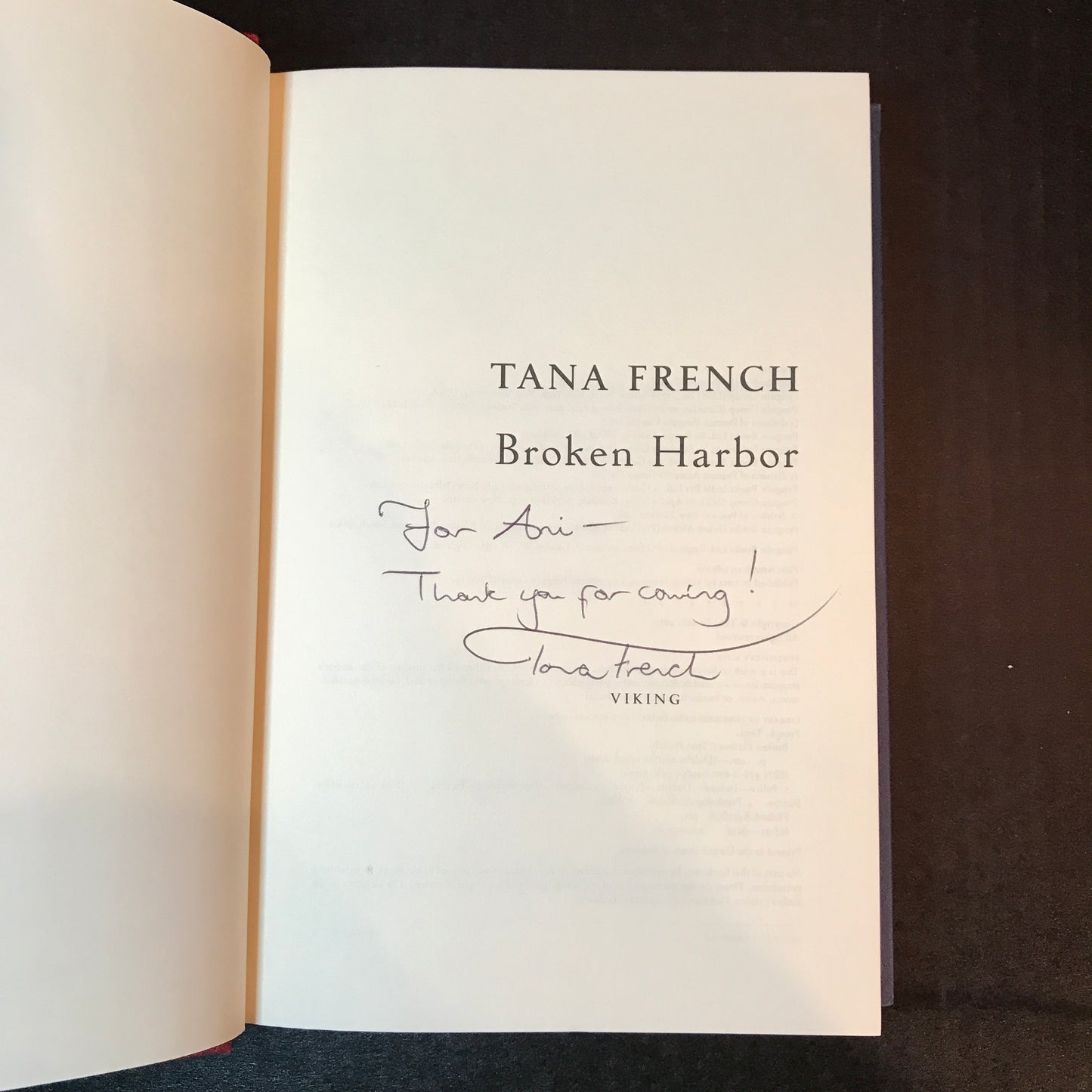 Broken Harbor - Tana French - Signed - 1st Edition - 2012