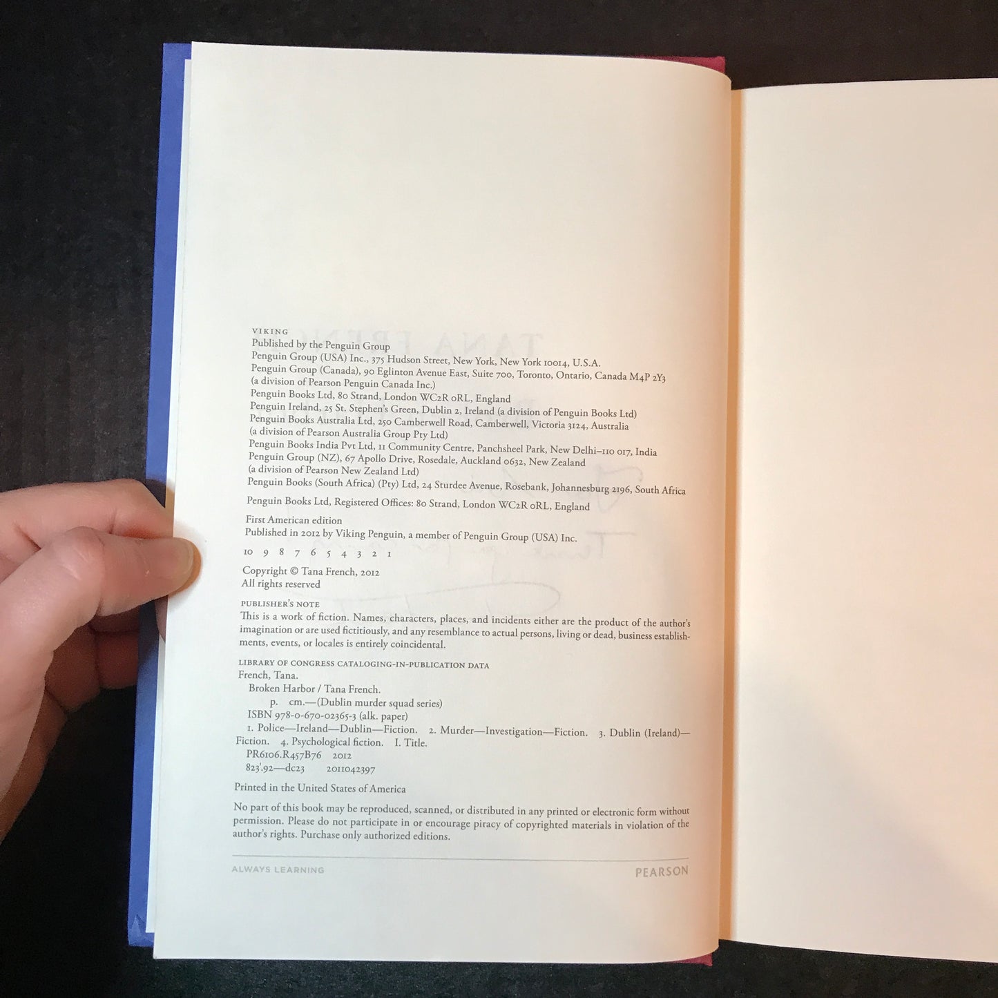 Broken Harbor - Tana French - Signed - 1st Edition - 2012