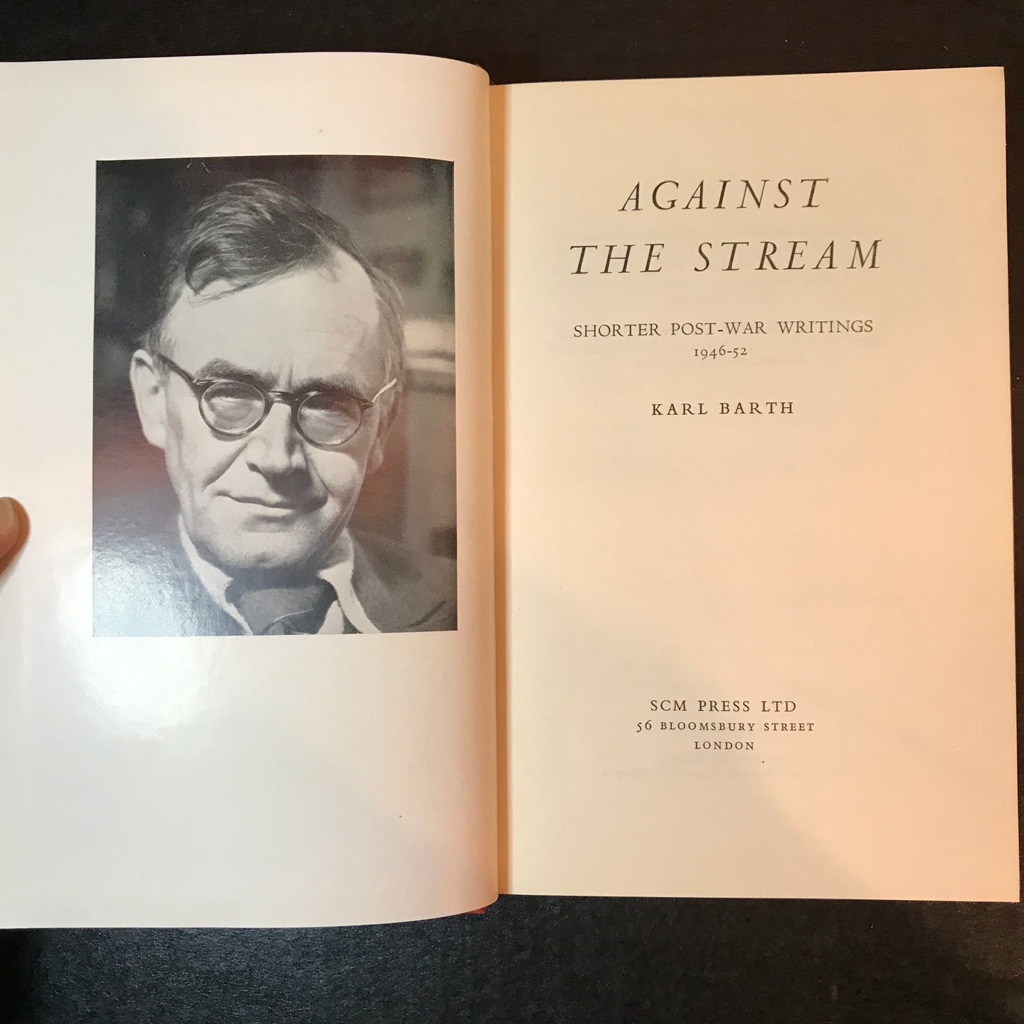 Against the Stream - Karl Barth - 1st American Edition - 1954