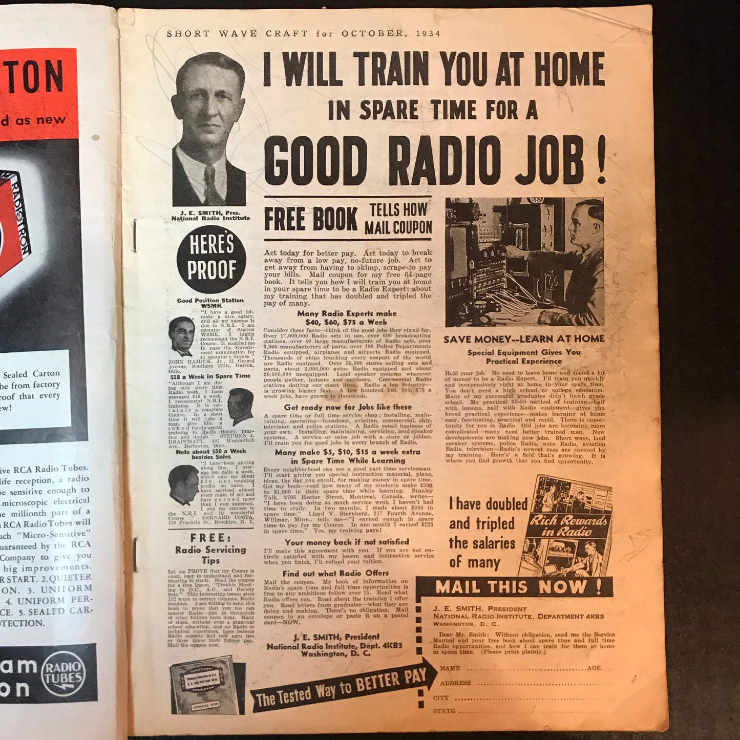 Short Wave Craft Magazine - Edited by Hugo Gernsback - Oct. 1934