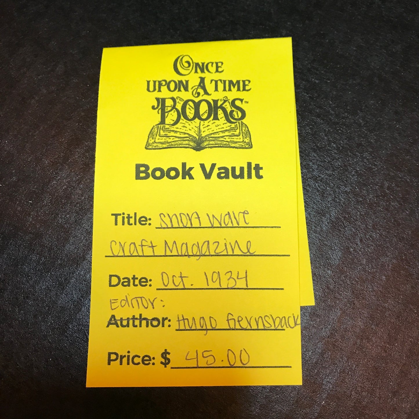 Short Wave Craft Magazine - Edited by Hugo Gernsback - Oct. 1934