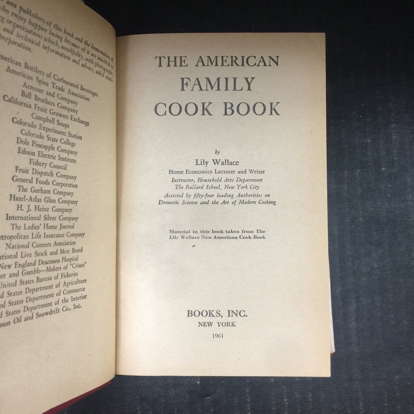 The American Family Cook Book - Lily Wallace - 1961