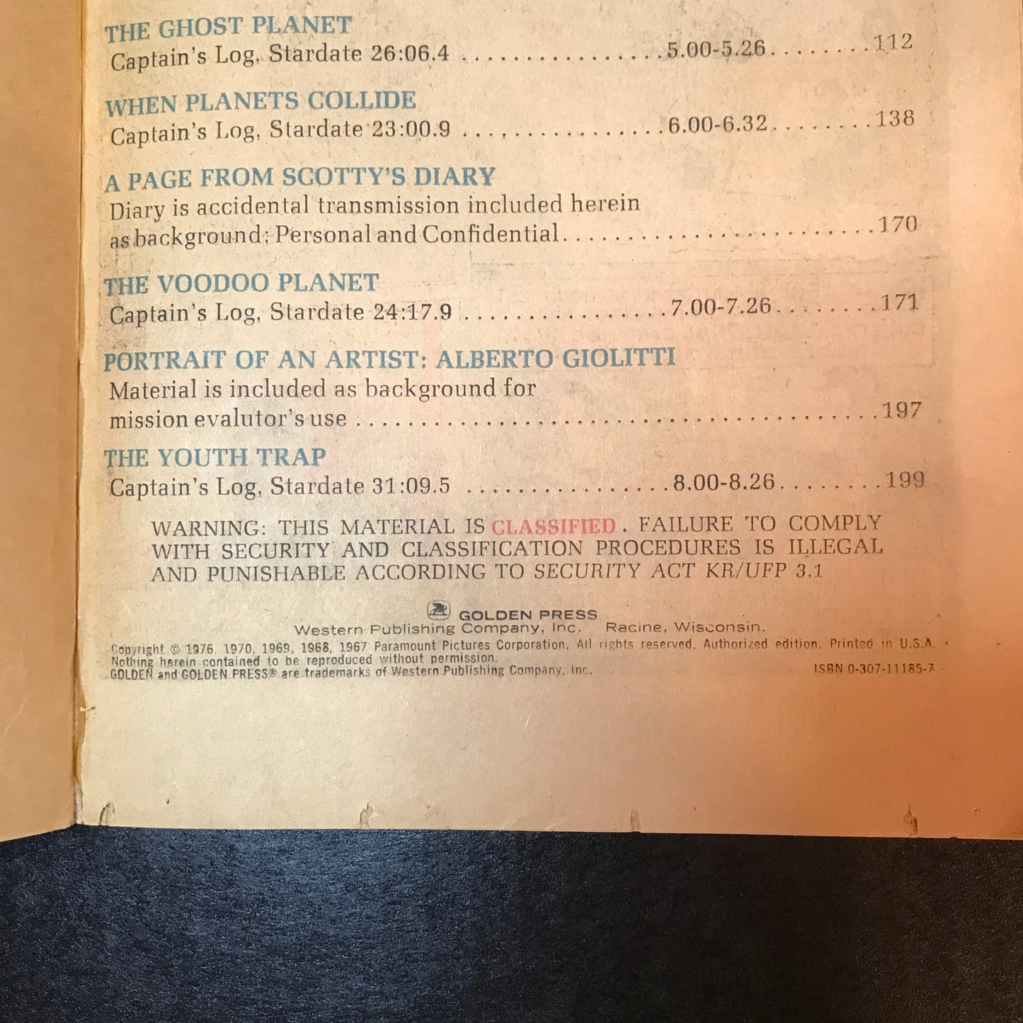 Star Trek: The Enterprise Logs - Golden Press - 1976