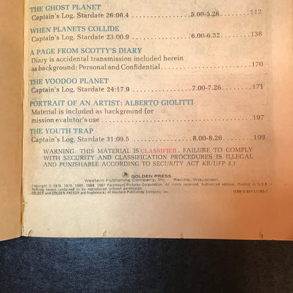 Star Trek: The Enterprise Logs - Golden Press - 1976