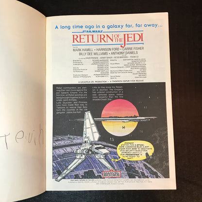 Star Wars: Return of the Jedi - Marvel Books - 1983
