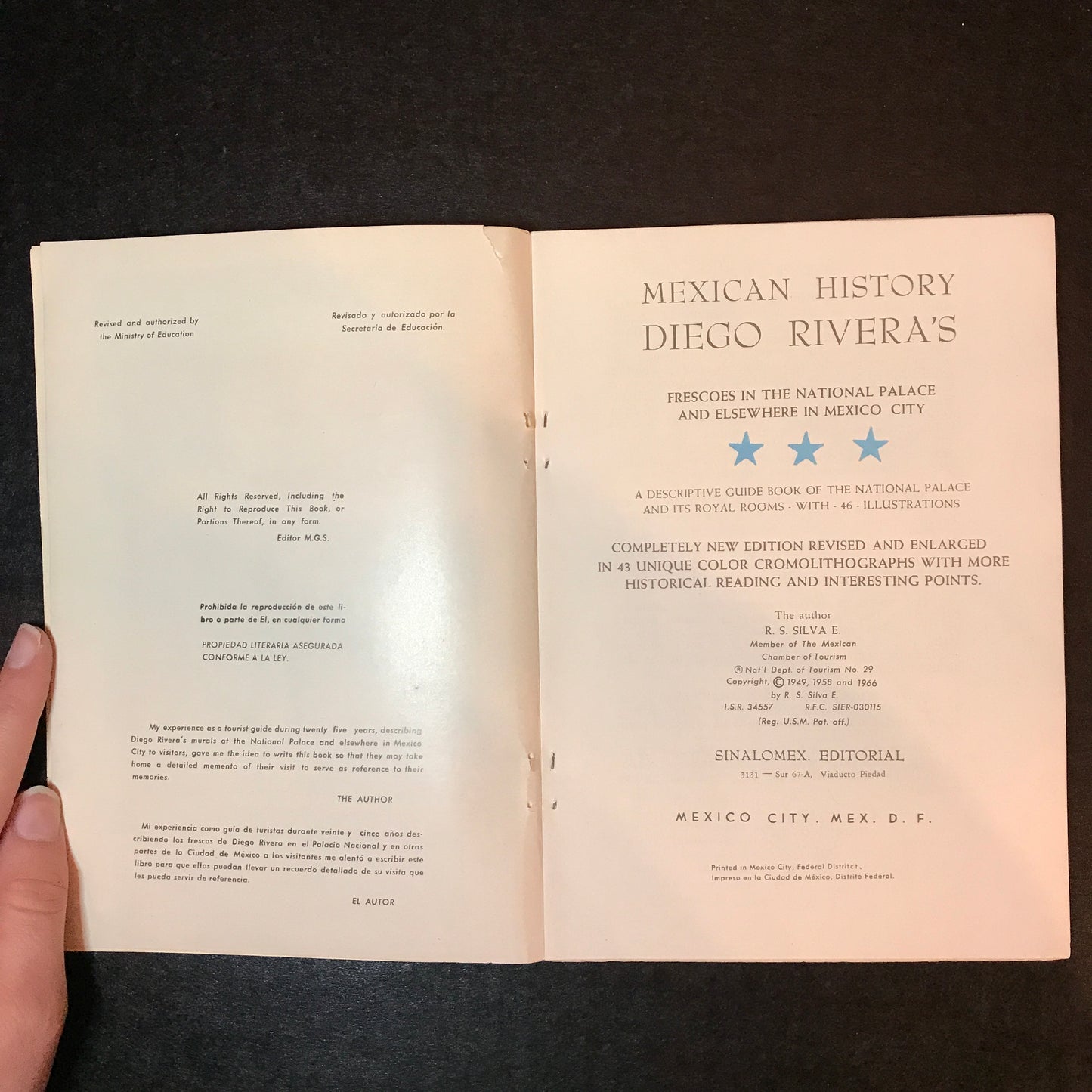 Mexican History: Diego Rivera's Frescoes in the National Palace & Elsewhere in Mexico City - R. S. Silva E. - 1966