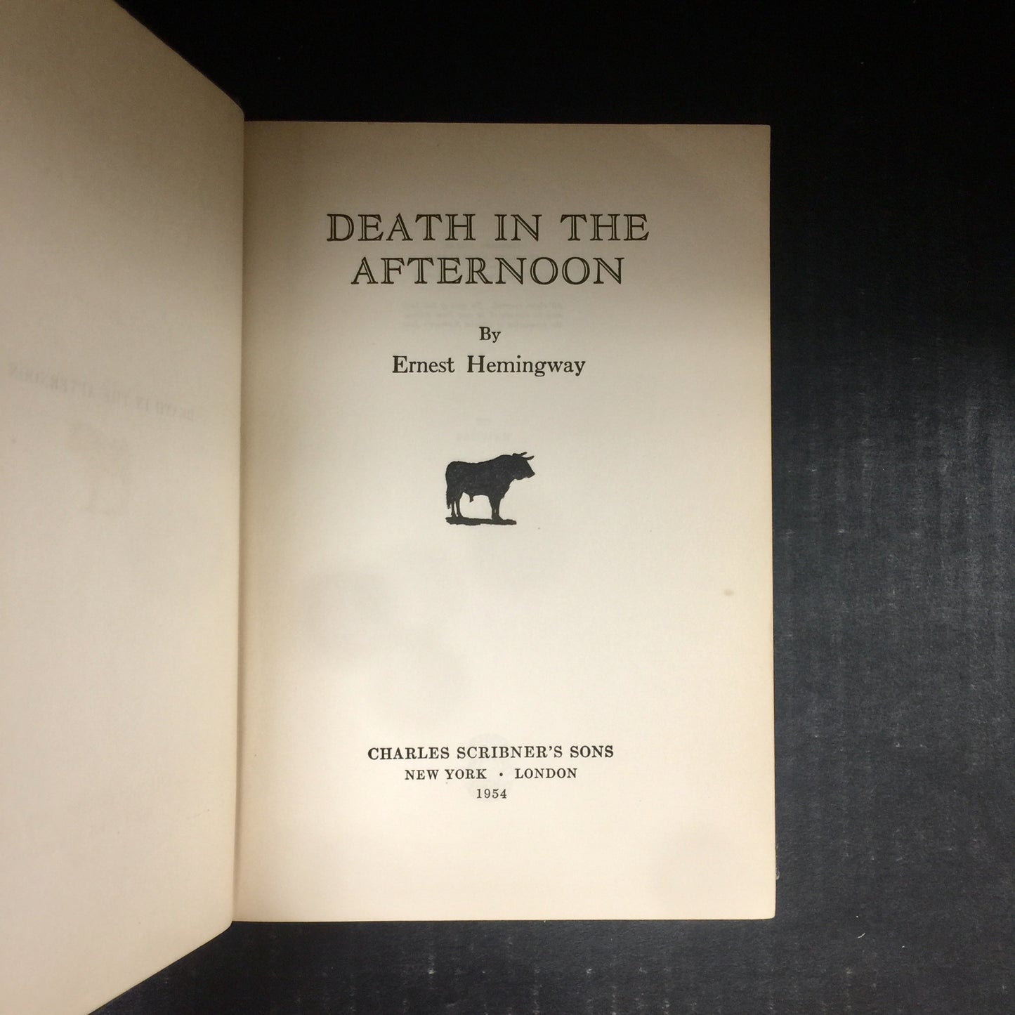 Death In The Afternoon - Ernest Hemingway - Later Printing - 1954