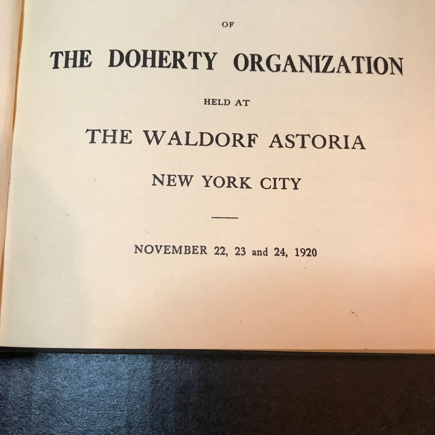 Minutes of the Executive Conference of The Doherty Organization - Henry L. Doherty & Co. - 1920